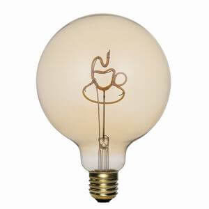 G125 EMC E27 4W 2300K Spiral Globe LED Filament Bulb