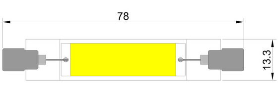 กระจกเต็ม R7S หลอด LED 4W 130lm / w 2700K